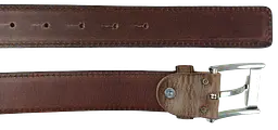 Ремінь чоловічий Vanzetti Vintage 116 см 3.3 см шкіра Коричневий - мініатюра 9