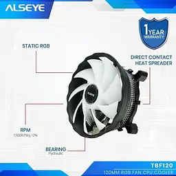 Кулер для процесора Alseye TBF-120 (AS.01.07.0221) - мініатюра 6