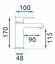 Змішувач для умивальника Rea Bloom низький білий/золото REA-B9919, Білий - мініатюра 7