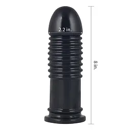 Велика анальна пробка LoveToy King-Sized 21 см (чорний) - мініатюра 8