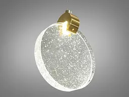 Підвісний світильник LED Diasha 3008/1G, 3W, золото, для коридору, вітальні, спальні, IP20, регулювання висоти - мініатюра 3