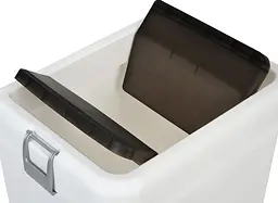 Відро для сміття Motek на 40 л з поворотною кришкою 35х28х59 см Біле (COB-412) - мініатюра 4