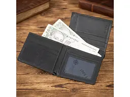 Чоловічий портмоне з натуральної шкіри Cortina 5079 nero Чорне 11х9,5 см TONY PEROTTI acs0032381 - мініатюра 2