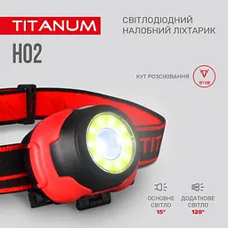 Налобний світлодіодний ліхтарик Titanum TLF-H02 100 Lm 6500 K (TLF-H02) - мініатюра 4