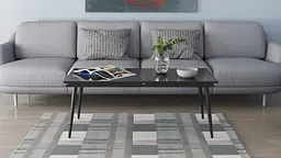 Стіл журнальний трансформер Dandi Small Ferrum-decor 45x120(160)x60 Чорний метал ДСП Венге Магія 16 мм (FRD-106787) - мініатюра 10