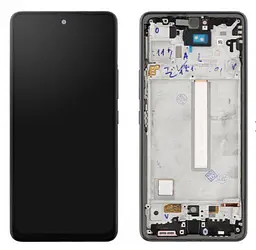 Дисплей (LCD) Samsung A536B Galaxy A53 INCELL із сенсором чорний + рамка