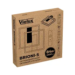 Світильник LED smart BRIONI-S+пульт 84W 3000-5000K IP20 квадрат біло-чорний Violux ( 220705 ) - мініатюра 7