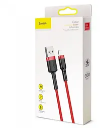 Кабель Baseus Cafule Series Cable USB to Lightning 2A 3m CALKLF-R09 Red - мініатюра 8