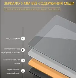 Дзеркало Dusel DE-M1091 ​​75x100, Білий - мініатюра 5