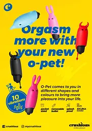 Вібратор для клітора Crushious O-Pet Vibe 8.8 см (світло-рожевий) - мініатюра 20
