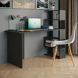 Стіл комп'ютерний Moreli Moreli Christer  1416х1226х600 мм Антрацит (zg-s15-antracit) - мініатюра 2