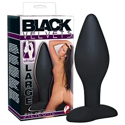 Анальна пробка Black Velvets Large 12 см (чорний) - мініатюра 4