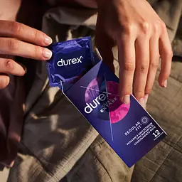 Презервативи латексні з силіконовою змазкою Durex Dual Extase, рельєфні з анестетиком, 12 шт. (3022818) - мініатюра 6