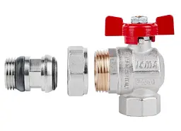 Кран кульовий Icma FAR. ROSSA 3/4" кутовий №362 (87362AE11) - мініатюра 3