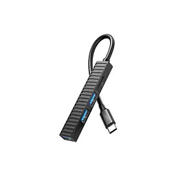 Концентратор XO USB-C 4-in-1 порти XO HUB014B.black (HUB014B.black) - мініатюра 3