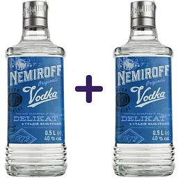 Набір: горілка особлива Nemiroff Originals Делікат м'яка 40% 0.5 л х 2 шт.