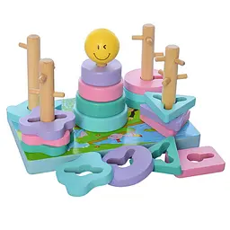 Іграшка Tree Toys Геометрика MD 2112 з пірамідкою дерев'яна