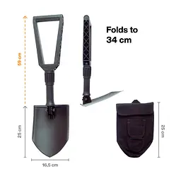 Складна універсальна лопата Fiskars Folding Spade 84 см + чохол (1000621) - мініатюра 2