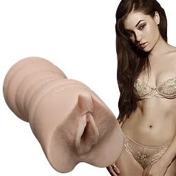 Мастурбатор-вагіна Doc Johnson Sasha Grey Ultraskyn Cream Pie Pocket копія Саші Грей, 20х6.5 см - мініатюра 2