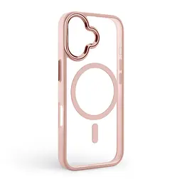 Чехол Apple iPhone 17, Unit MagSafe, розовый, прозрачный, магсейф, противоударный, магнитный, панель-накладка с поддержкой MagSafe, с поддержкой беспроводной зарядки, TPU+PC, защита всего корпуса, ударопрочный, ArmorStandart (ARM86288) - мініатюра 2