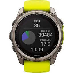 Смарт-годинник Garmin Fenix 8 Solar Sapphire 47mm Titanium with Amp Yellow/Graphite Silicone Band (010-02906-21) [116855] - мініатюра 11