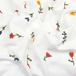 Багаторазова непромокаюча пелюшка Cosas Wild Flower 100х120 см біла (Diaper_WildFlowerDreamsRed_100x120) - мініатюра 3