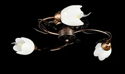 Люстра стельова Splendid Ray L88660/3, 3xE14, 50 см, бронзовий, білий, стиль для спальні