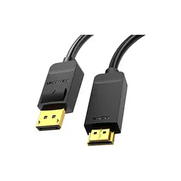Кабель мультимедійний DisplayPort M to HDMI M 2.0m 4K30Hz black Vention (HAGBH) - мініатюра 2