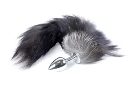 Анальна пробка Boss Fox TAIL Black XXL 9 см (чорний) - мініатюра 5