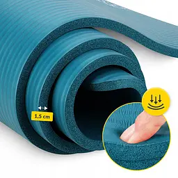Килимок (мат) спортивний 4FIZJO NBR 180 x 60 x 1.5 см для йоги та фітнесу Sea Green (P-5905973406734) - мініатюра 3