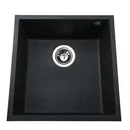 Гранітна мийка Globus Lux Ammer пiдстiльна, чорний 440x440 мм А0002, Чорний