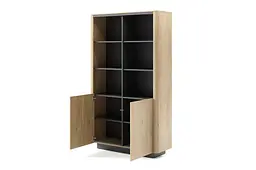 Стелаж Perfect Home Торро / Torro 2D/113 2-дверний Дуб кремона/чорний (PFH-091413) - мініатюра 6