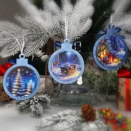 Творчий набір для створення 3-х ялинкових прикрас "Fairytale Christmas" FDCKW-051 - мініатюра 3