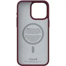 Чохол-накладка Njord Suede MagSafe Case Red для iPhone 15 Pro Max (NA54SU11) - мініатюра 4