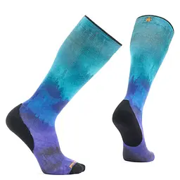 Шкарпетки чоловічі Smartwool Ski Targeted Cushion Compression Print OTC 42-45 Чорний-Бірюзовий - мініатюра 2