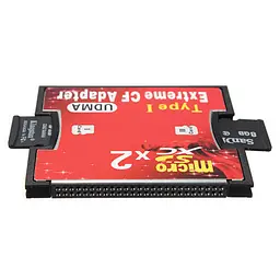 Адаптер-перехідник Primo microSD на Compact Flash CF Type I (TSR060) - мініатюра 3