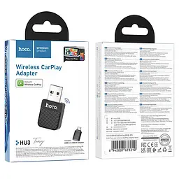 Адаптер Hoco HU3 Tony car wireless CarPlay Black - мініатюра 3
