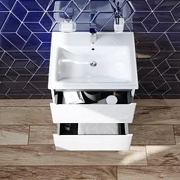 Тумба підвісна AM.PM X - Joy 55 см з умивальником M85-FHX0552-WC0552WG38 - мініатюра 3