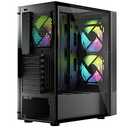 Корпус LogicConcept ARYA MESH+GLASS ARGB fans 2x140mm+1x120mm ЧОРНИЙ без Блок живлення ATX - мініатюра 4