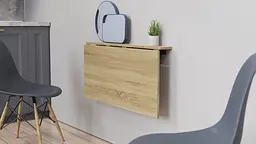 Обідній стіл-трансформер Ніка стіновий Ferrum-decor 420x900x500 Чорний метал ДСП Дуб Сонома 16 мм (FRD-105167) - мініатюра 8
