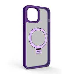 Чехол для Apple iPhone 15 Plus, Unit Stand, фиолетовый, MagSafe, противоударный защитный чехол-панель с подставкой, поддержкой магнитных держателей и беспроводной зарядки, защита всего корпуса, силикон + поликарбонат, ArmorStandart (ARM70573)