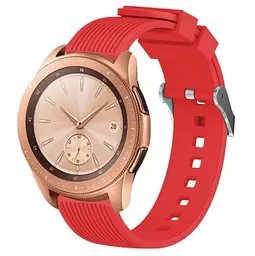 Ремінець BeWatch для Samsung Galaxy Watch 42/3 41 мм/Active/Active 2 силіконовий 20 мм ECO2 Червоний (1012103) - мініатюра 5