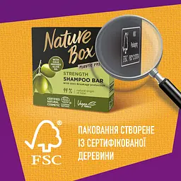 Твердий шампунь Nature Box для зміцнення довгого волосся та протидії ламкості, з оливковою олією холодного віджиму, 85 мл - мініатюра 7