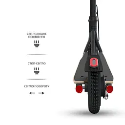 Електросамокат GIANT U9 PRO 600W 13Ah 9.25 дюймів, чорний ( з посиленим акумулятором) - мініатюра 14