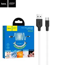Кабель Hoco X21 Pisces Cable USB to Type-C 3A 2m Black - White