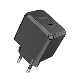 Мережевий зарядний пристрій Hoco CS15A Ocean single port PD30W charger чорний - мініатюра 3