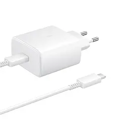 Мережевий зарядний пристрій Samsung 45W PD Wall Charger + Cable USB-C to USB-C White (EP-TA845XWEGRU) [59959]