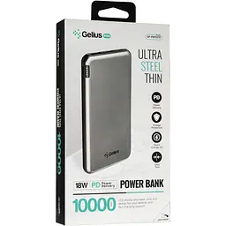 Портативна батарея Powerbank Gelius Pro UltraThinSteel GP-PB10-210 10000mAh Silver - мініатюра 6
