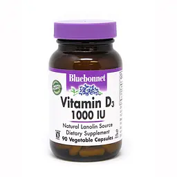 Вітаміни та мінерали Bluebonnet Nutrition Vitamin D3 1000 IU, 90 вегакапсул