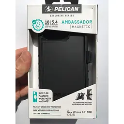 Протиударний чохол Pelican Ambassador MagSafe аналог OtterBox Defender для iPhone 15 Pro (6.1") Black - мініатюра 3